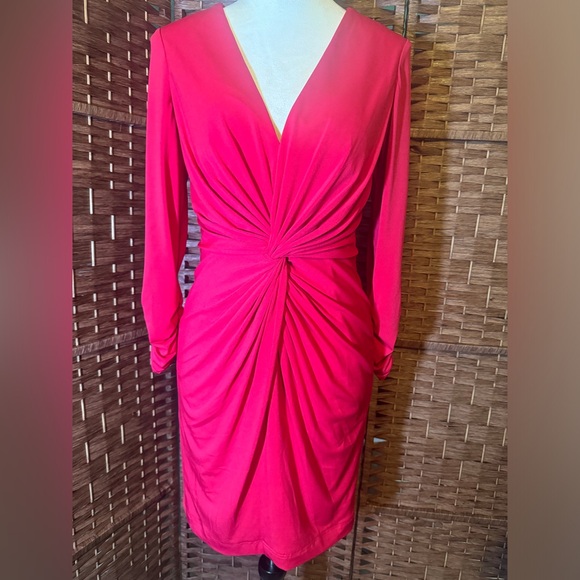 Tadashi Collection Dress Small V Neck Business Cocktail Vacation Formal - Picture 11 of 12